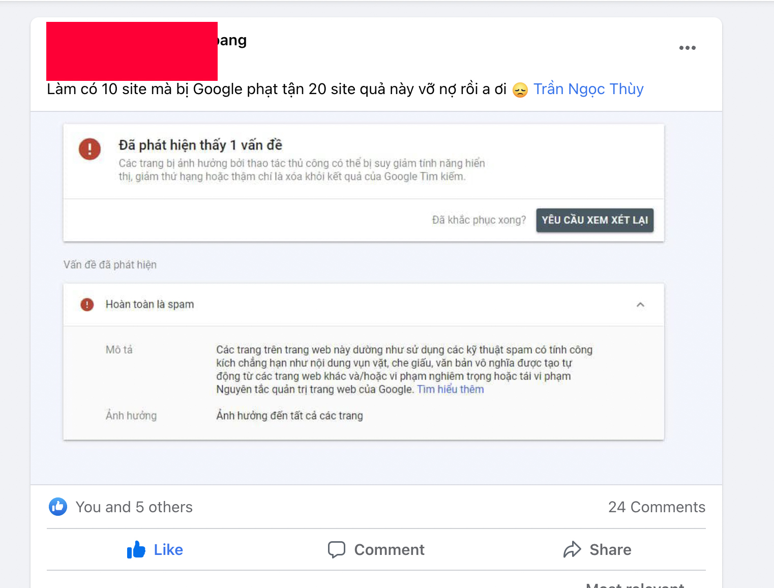 Ảnh từ Facebook của học viên